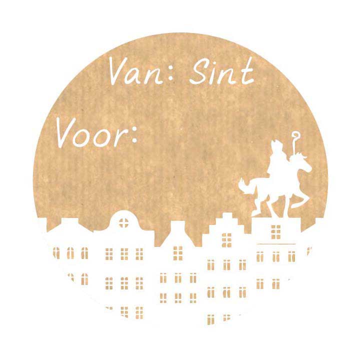 Haza white beard labels kraft sint - 1000 pcs.