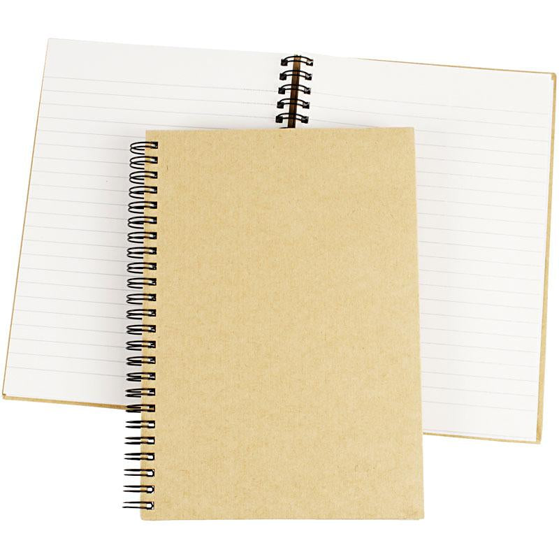 Creativ Company spiral-bound notebook, A5, sheets 148x210 mm, 60 g, brown, 1 piece