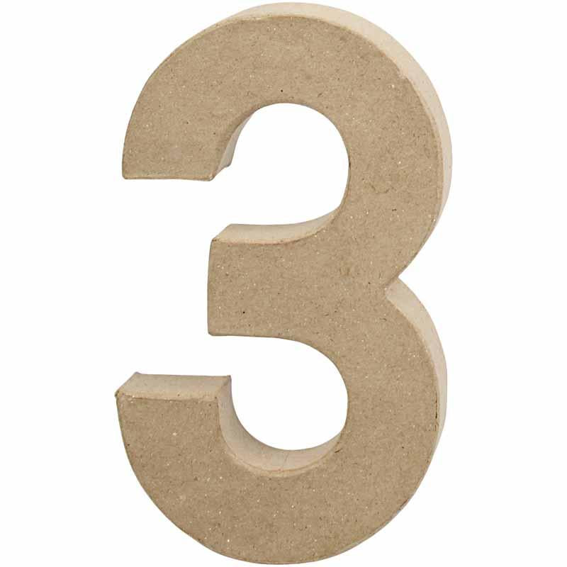 Creative company number, 3, h: 20.2 cm, w: 11.8 cm, thickness 2.5 cm, 1 piece