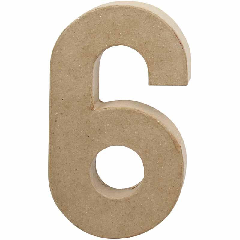 Creative company number, 6, h: 20.5 cm, w: 11.5 cm, thickness 2.6 cm, 1 piece