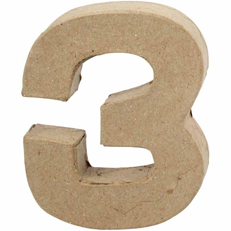 Creative company number, 3, h: 10 cm, w: 8 cm, thickness 1.7 cm, 1 piece