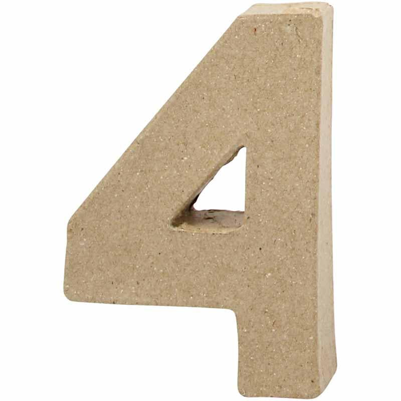 Creative company number, 4, h: 10 cm, w: 6.8 cm, thickness 1.7 cm, 1 piece