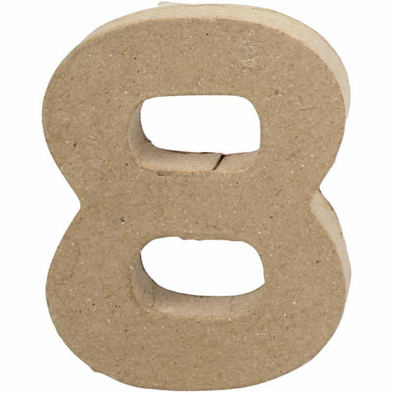 Creative company number, 8, h: 10 cm, w: 7.6 cm, thickness 1.7 cm, 1 piece