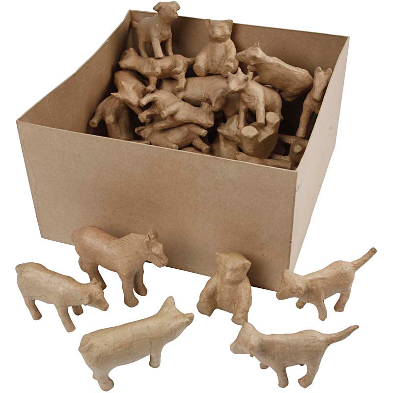 Creativ company farm animals, h: 8-12 cm, 60 pieces 1 box