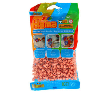 Hama strijkkralen zalm kleur 1000 stuks