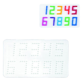 Hama strijkkralen grondplaat nummers wit | 5 stuks