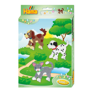 Hama Ironing Bead Set Dogs and Cat, 2000 pcs.