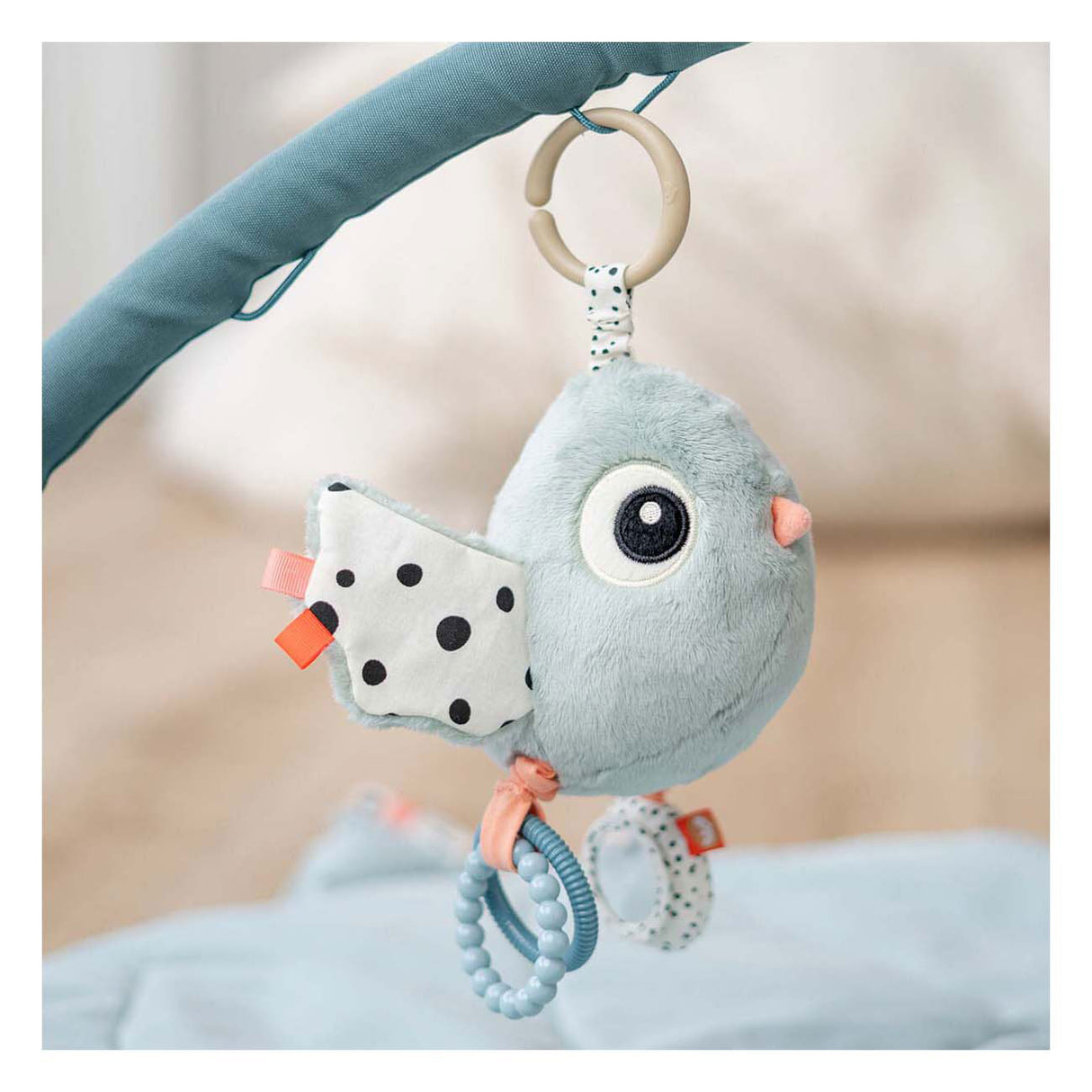 Feito por atividades de cervos brinquedos sensoriais birdee azul