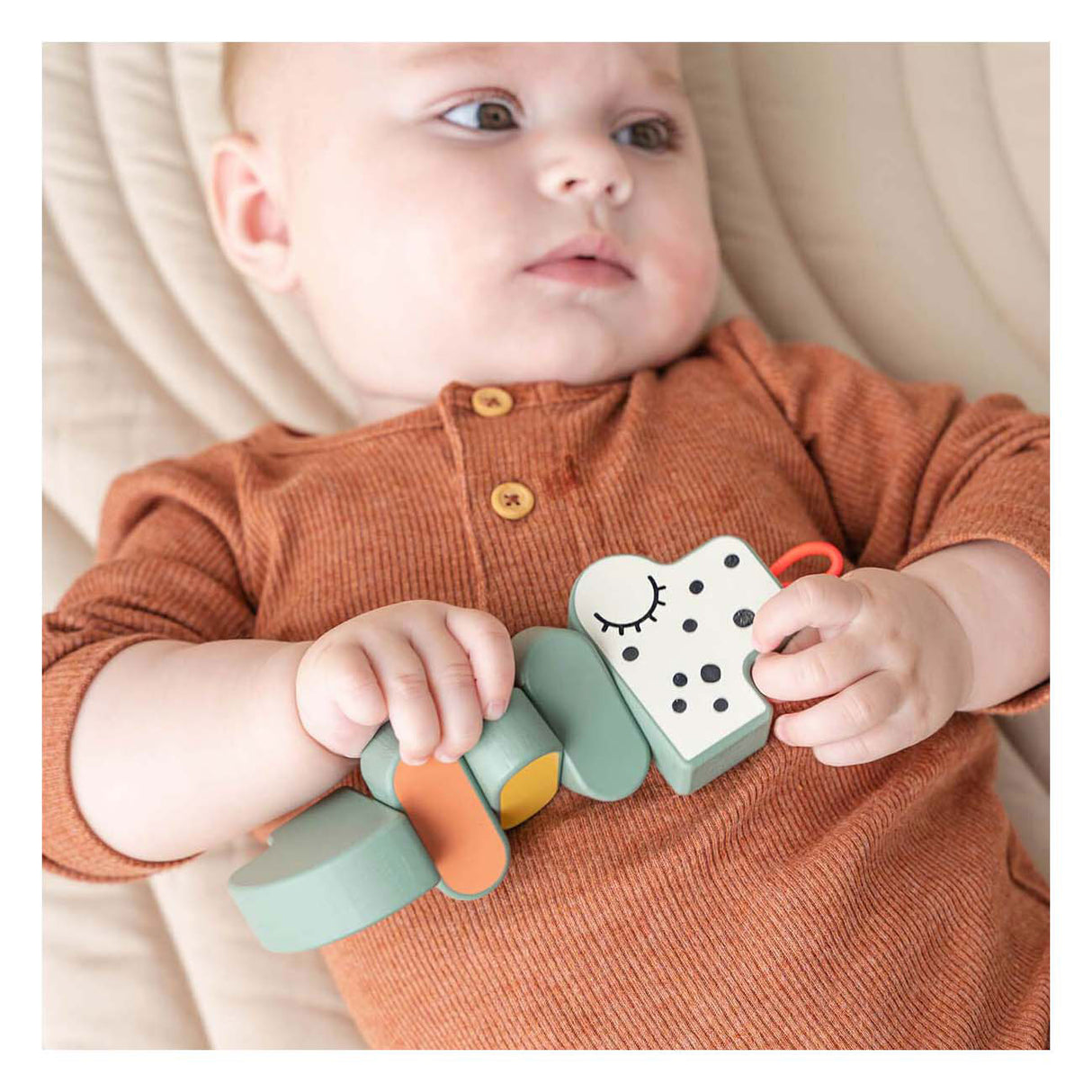 Fatto da Deer Wooden Turning Play Croco Green