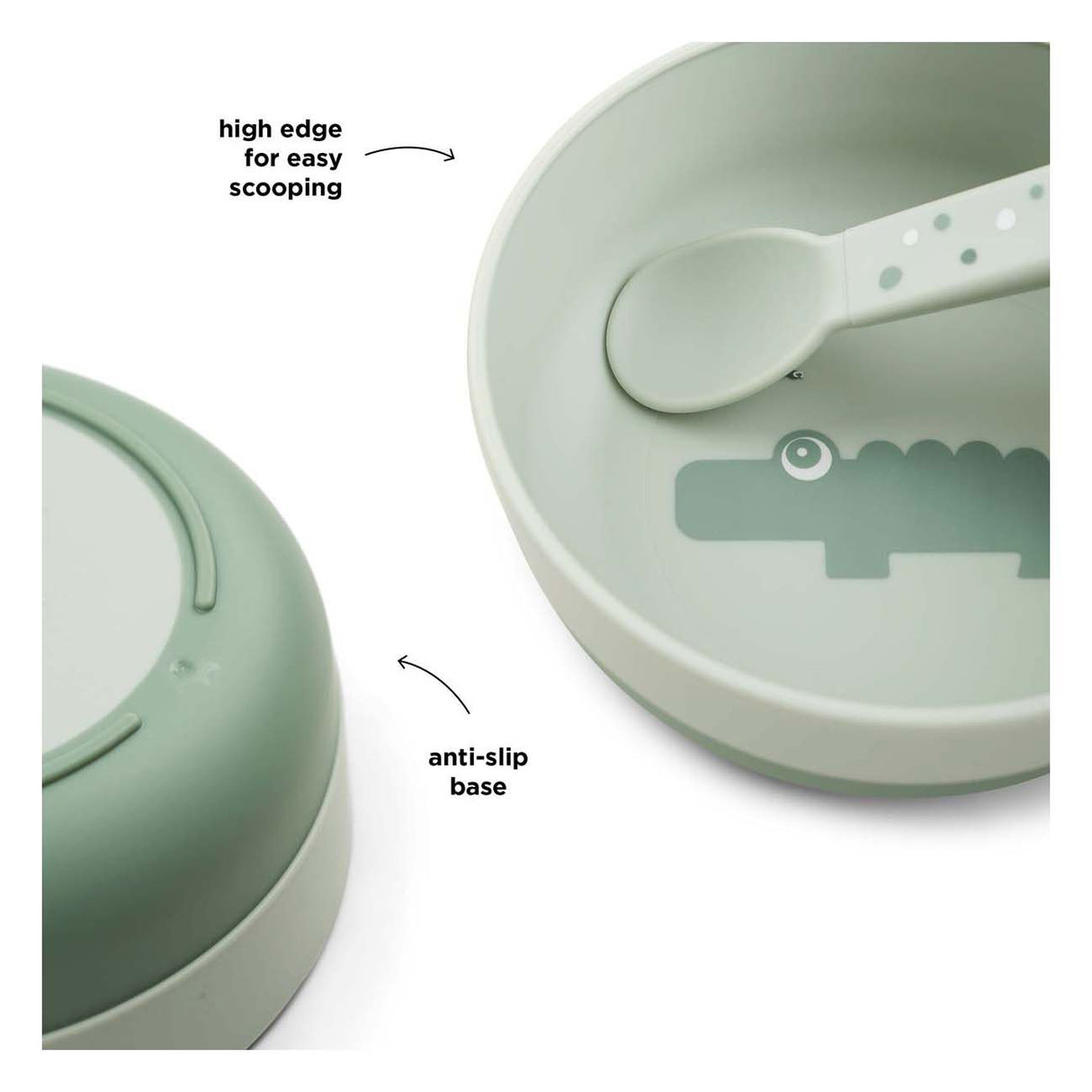 Done by deer food bowl crocodile green