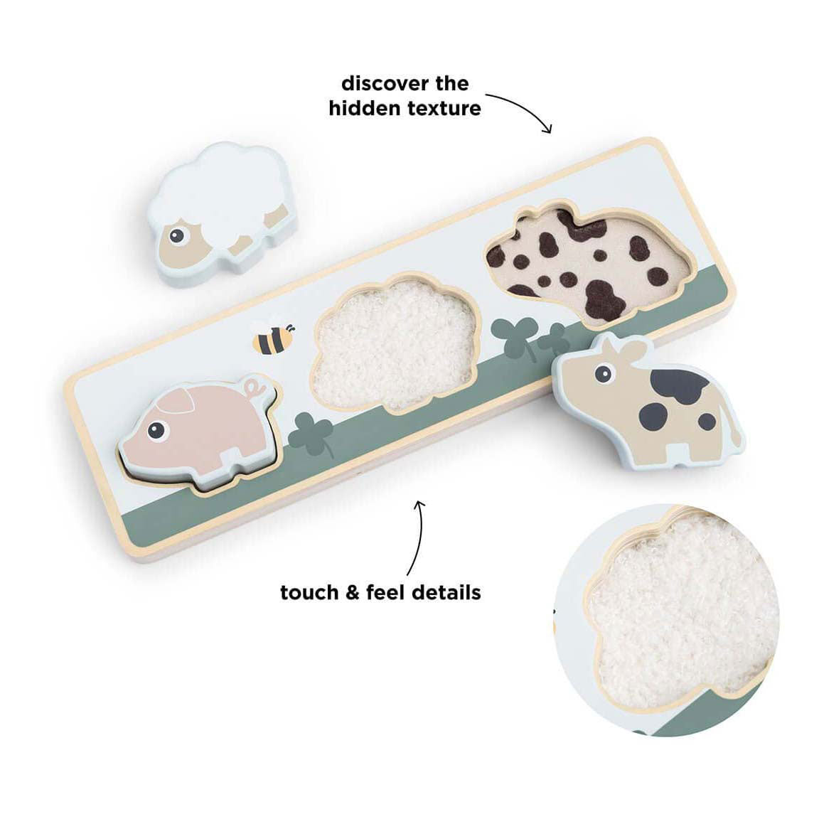 Done by deer sensory puzzle small farm, 3 pcs.