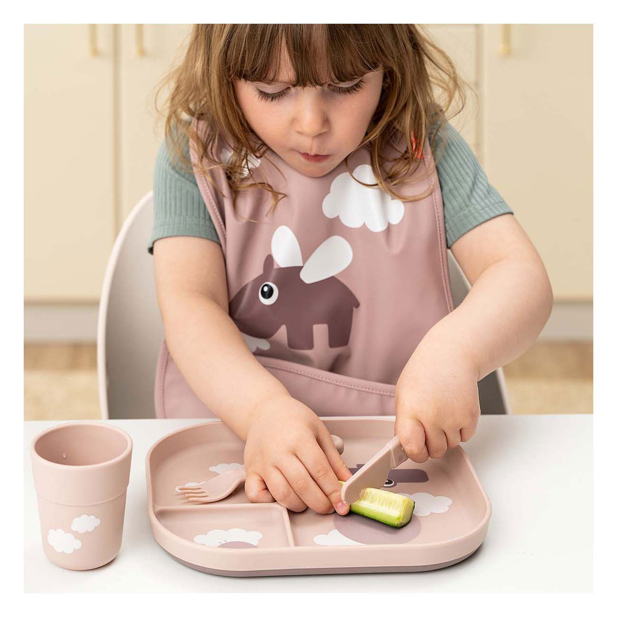 Done by deer box board happy clouds pink