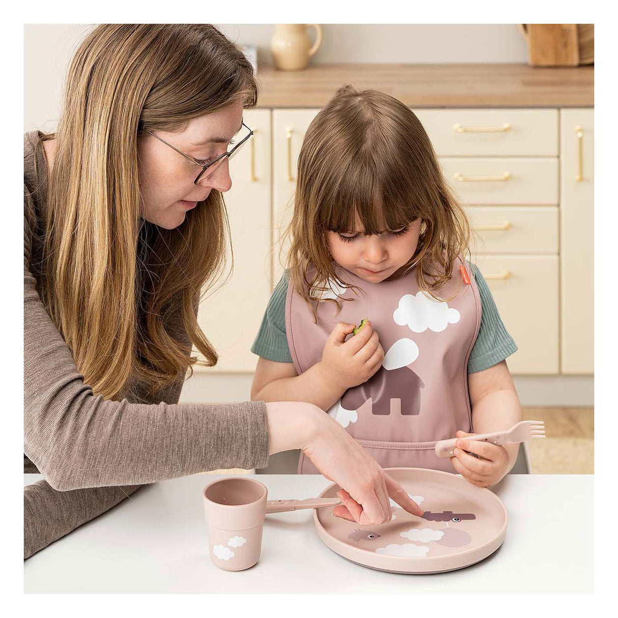 Done by deer box board happy clouds pink