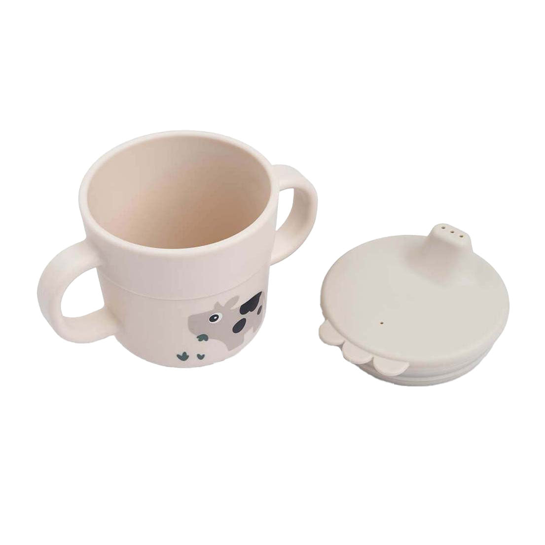 Done by deer spout cup small farm beige, 215ml