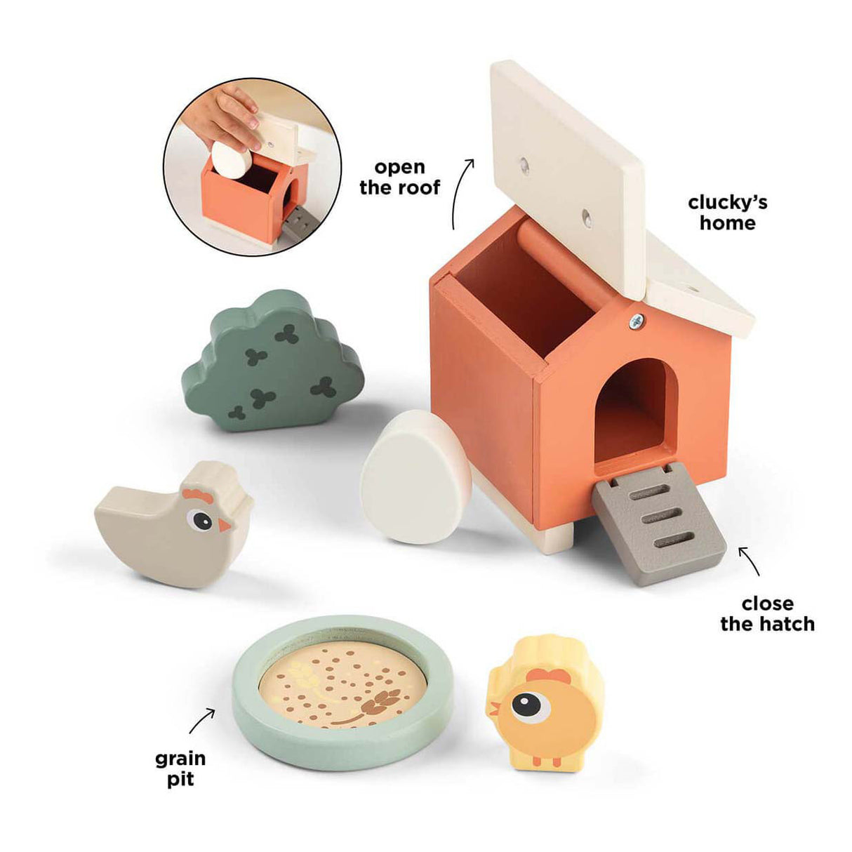 Done by deer tiny farm wooden playset clucky