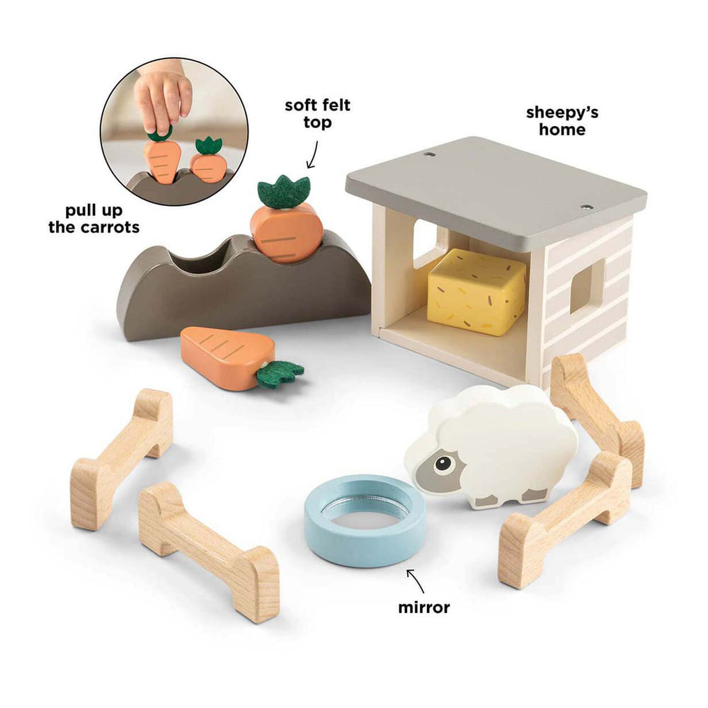 Done by deer tiny farm wooden playset sheepy