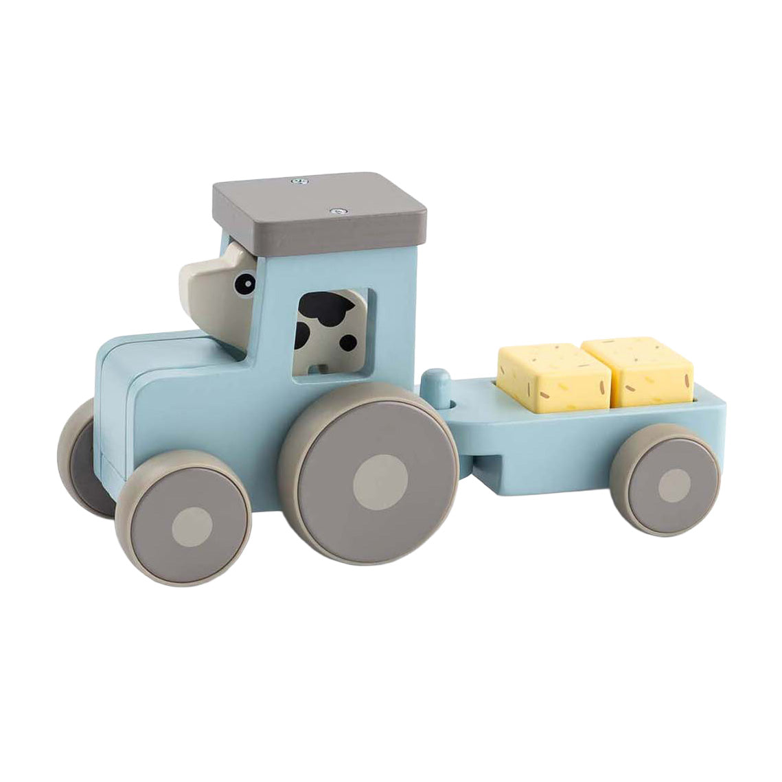 Készült szarvas apró farm fa traktor dotti kék