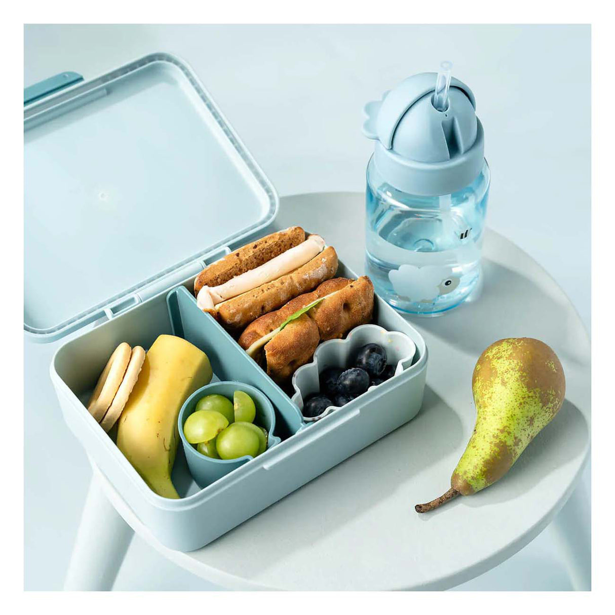 Done by deer broodtrommel met vakken - blauw