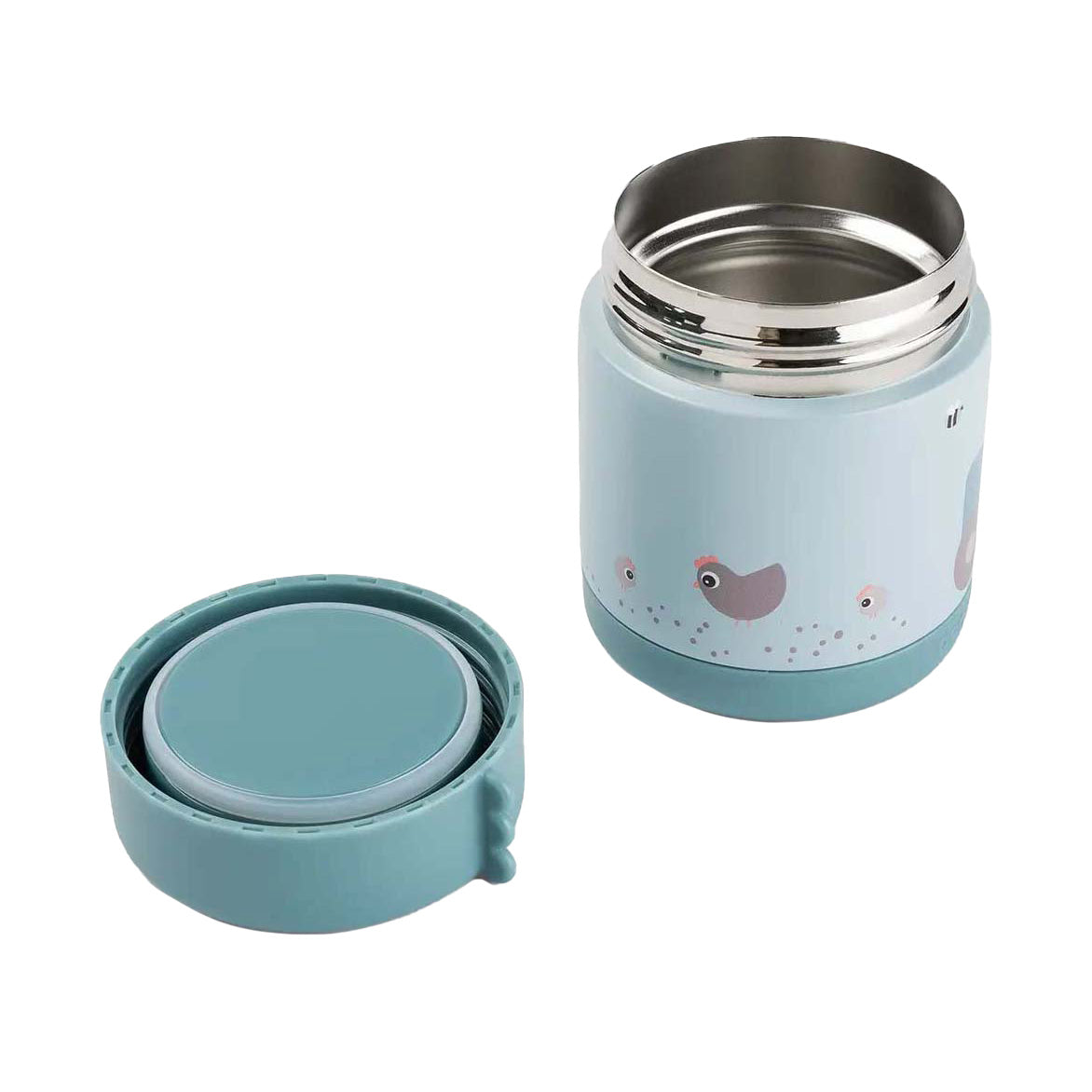 Done by deer geïsoleerde voedselbakje tiny farm - blauw