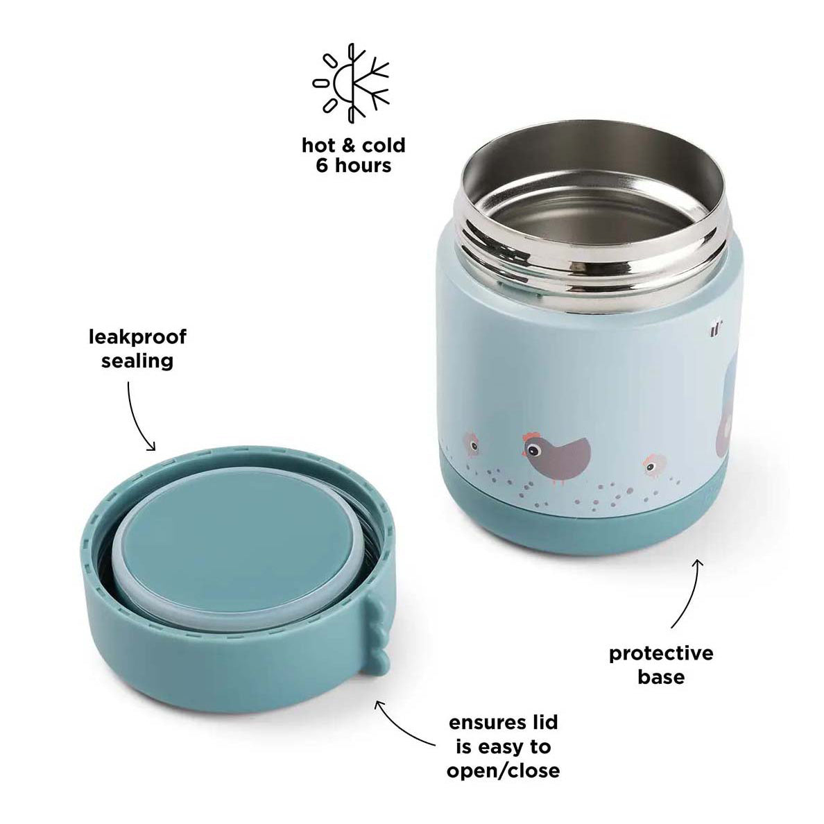 Done by deer geïsoleerde voedselbakje tiny farm - blauw