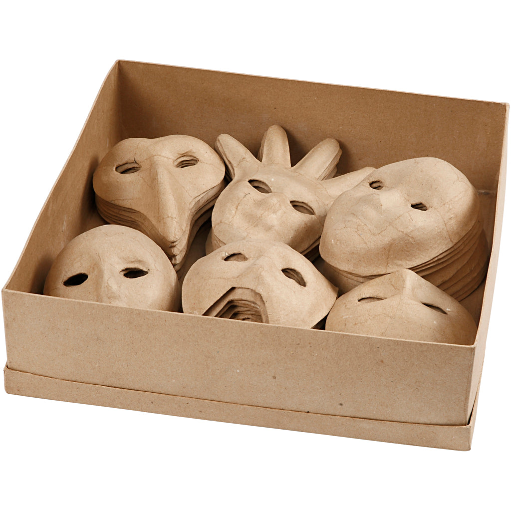 Creativ company masks, h: 12-21 cm, 60 pieces 1 box