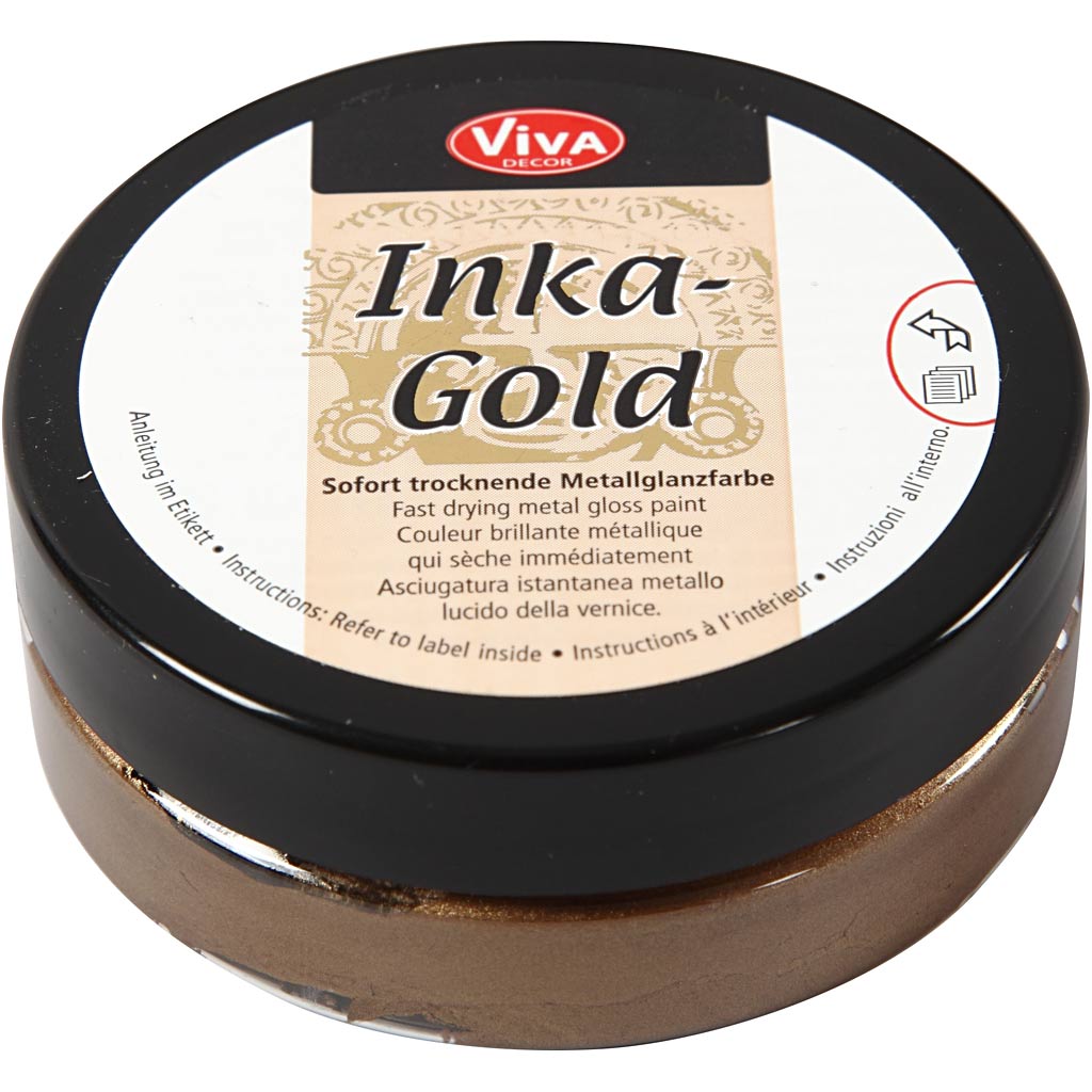 Creativ company inka-gold, brown gold, 50 ml 1 doosje