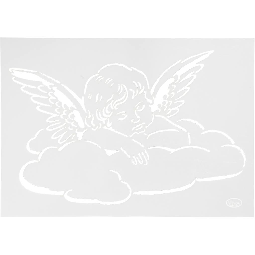 Viva decor flexible stencil, angel, A4, sheet 210x297 mm, 1 piece