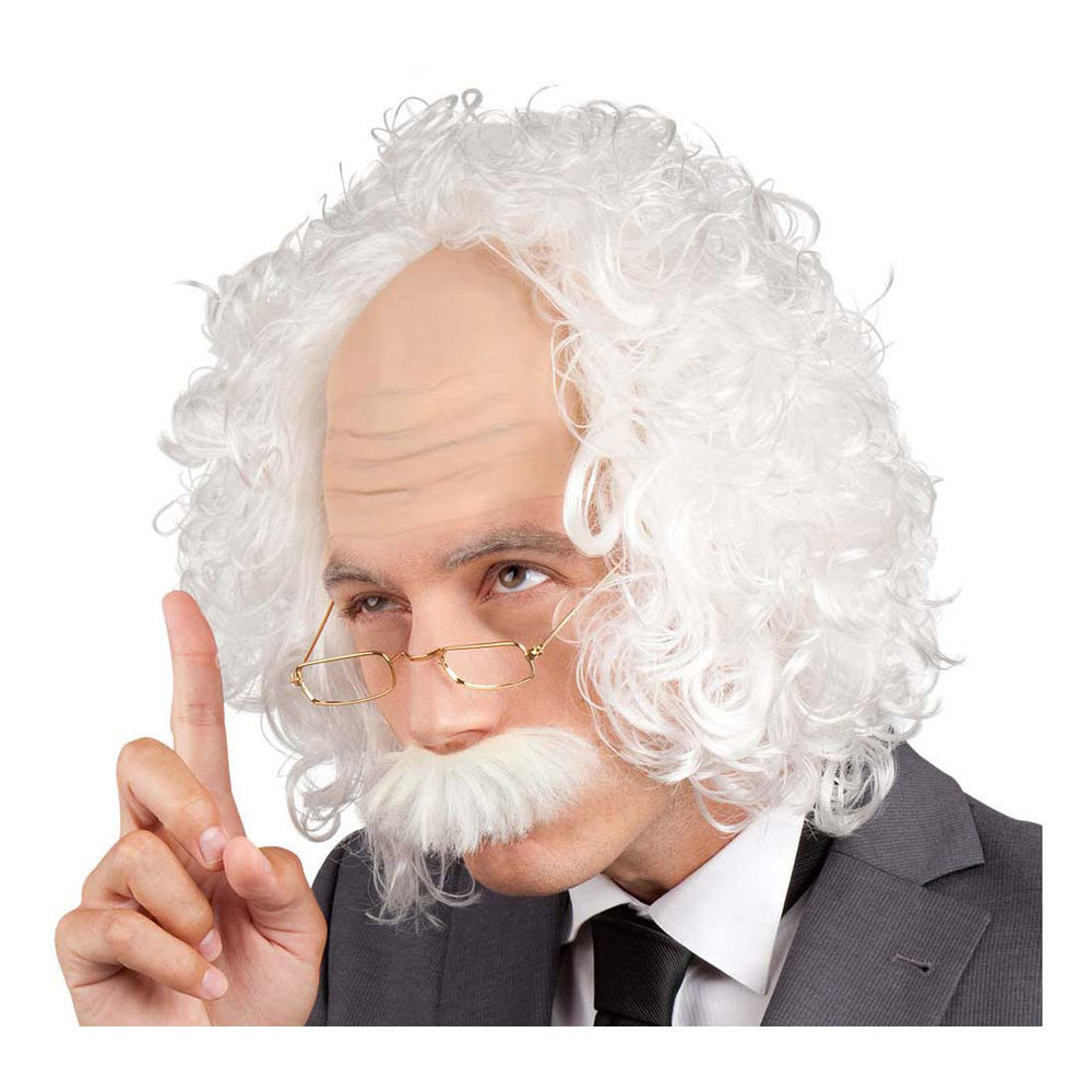 Boland wig einstein with moustache and glasses