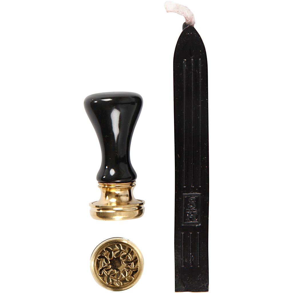 Creativ company stamp set, d 17 mm, black, 1 set