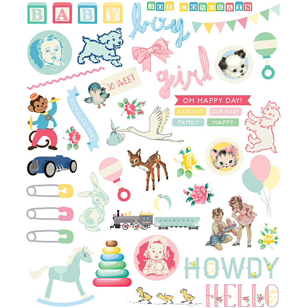 Creativ company labels, baby, size 15-125 mm, 120 gr, 48x2 pieces 1 box