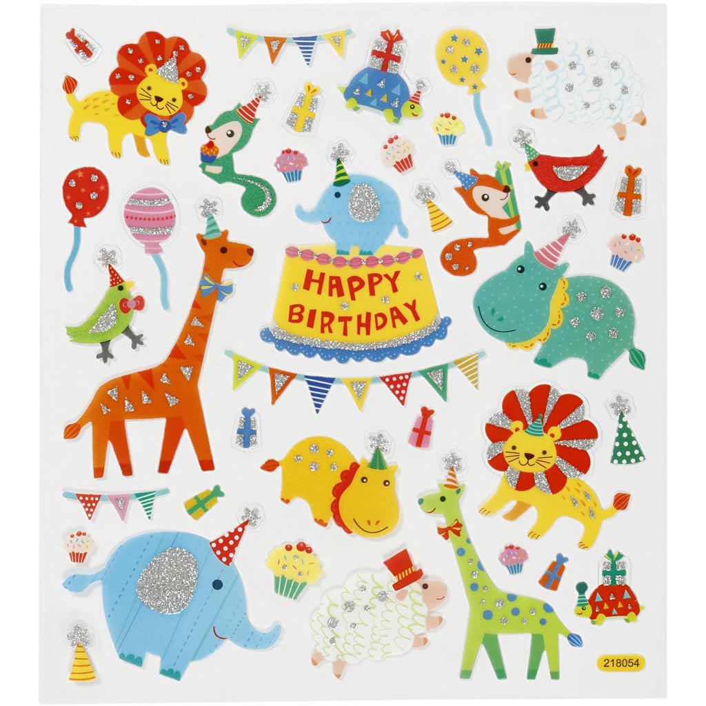 Creativ company stickers, animal orchestra, sheet 15x16.5 cm, 1 sheet