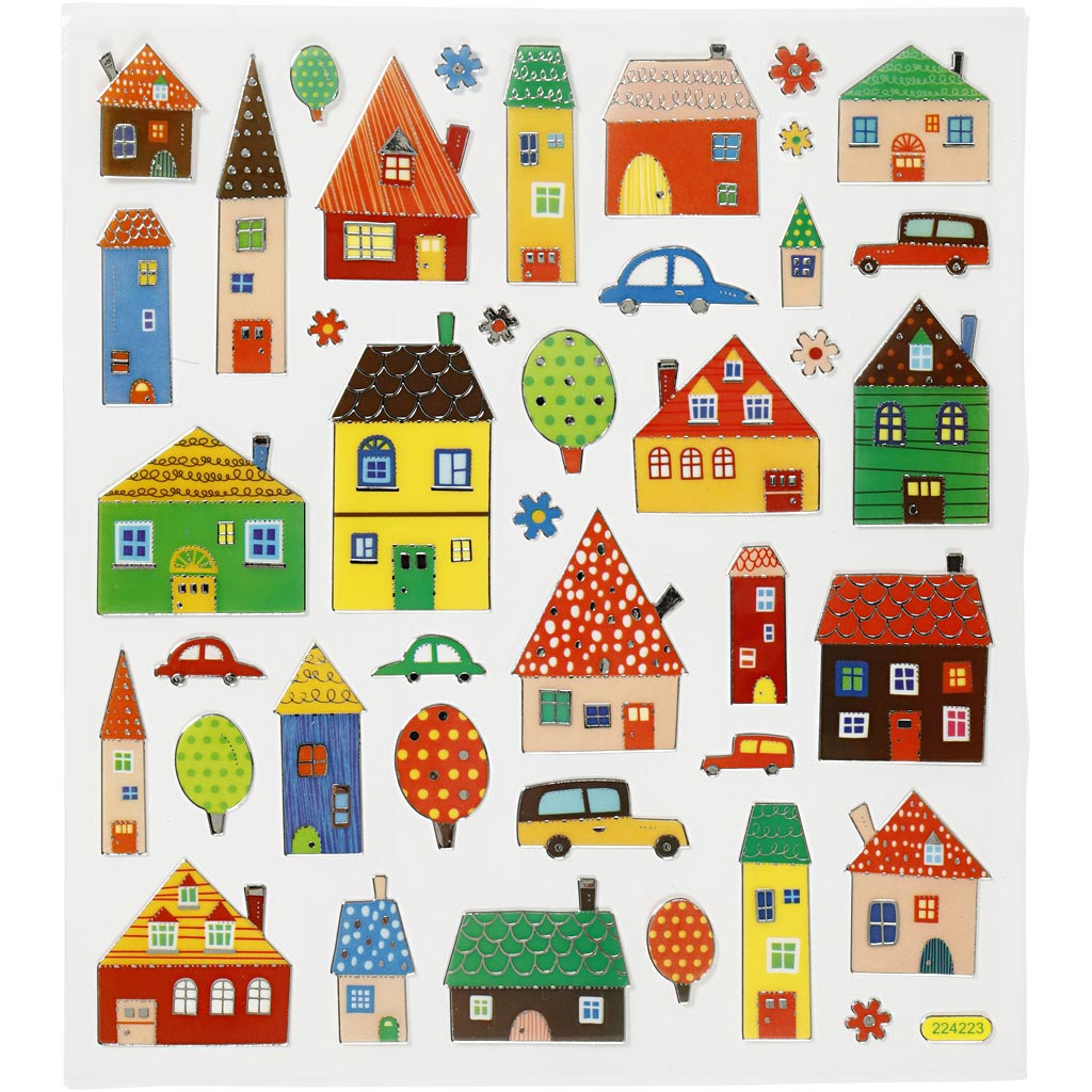 Creativ company stickers, city, sheet 15x16.5 cm, 1 sheet
