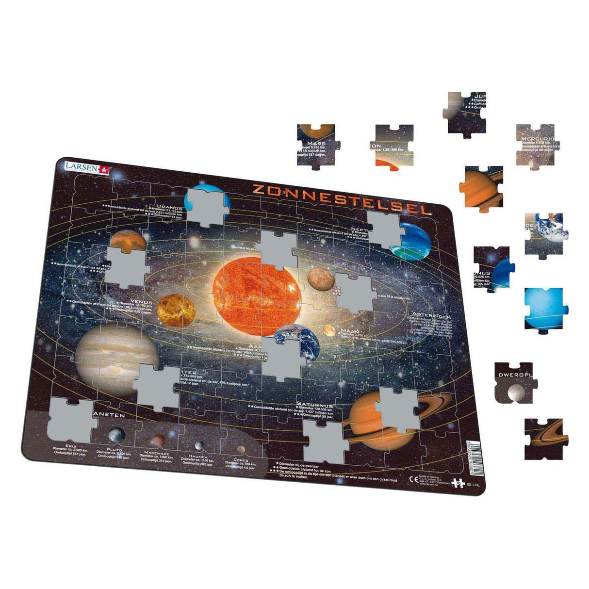 Selecta Larsen rompecabezas del sistema solar, 70 uds.