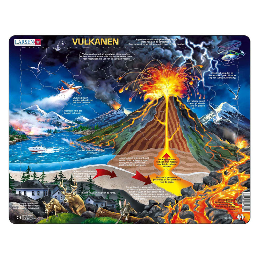 Selecta larsen jigsaw puzzle vulcanoes, 70st.