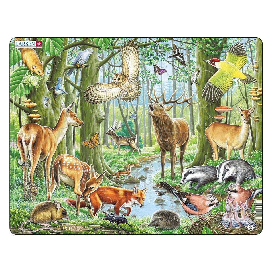 Selecta Larsen Pluzzle Animals - Bosques europeos, 40º.