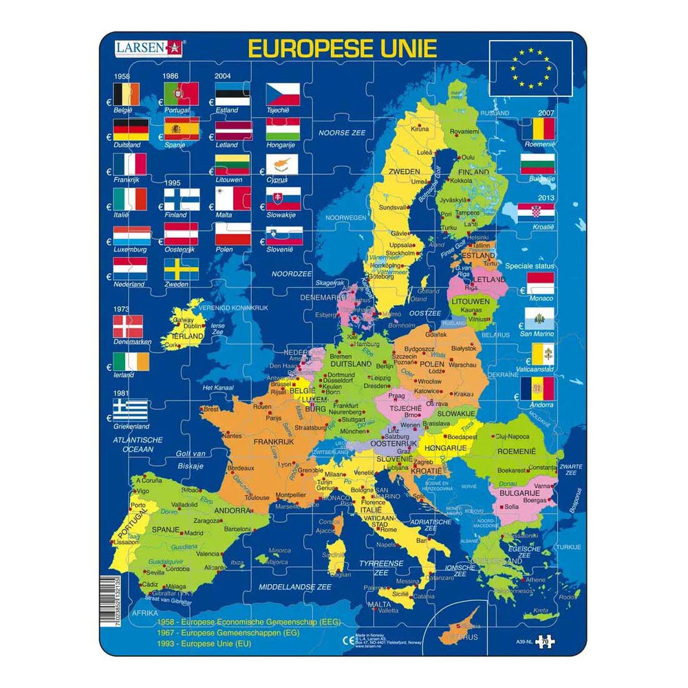 Selecta Larsen Jeg Puzzle La Unión Europea, 70th.
