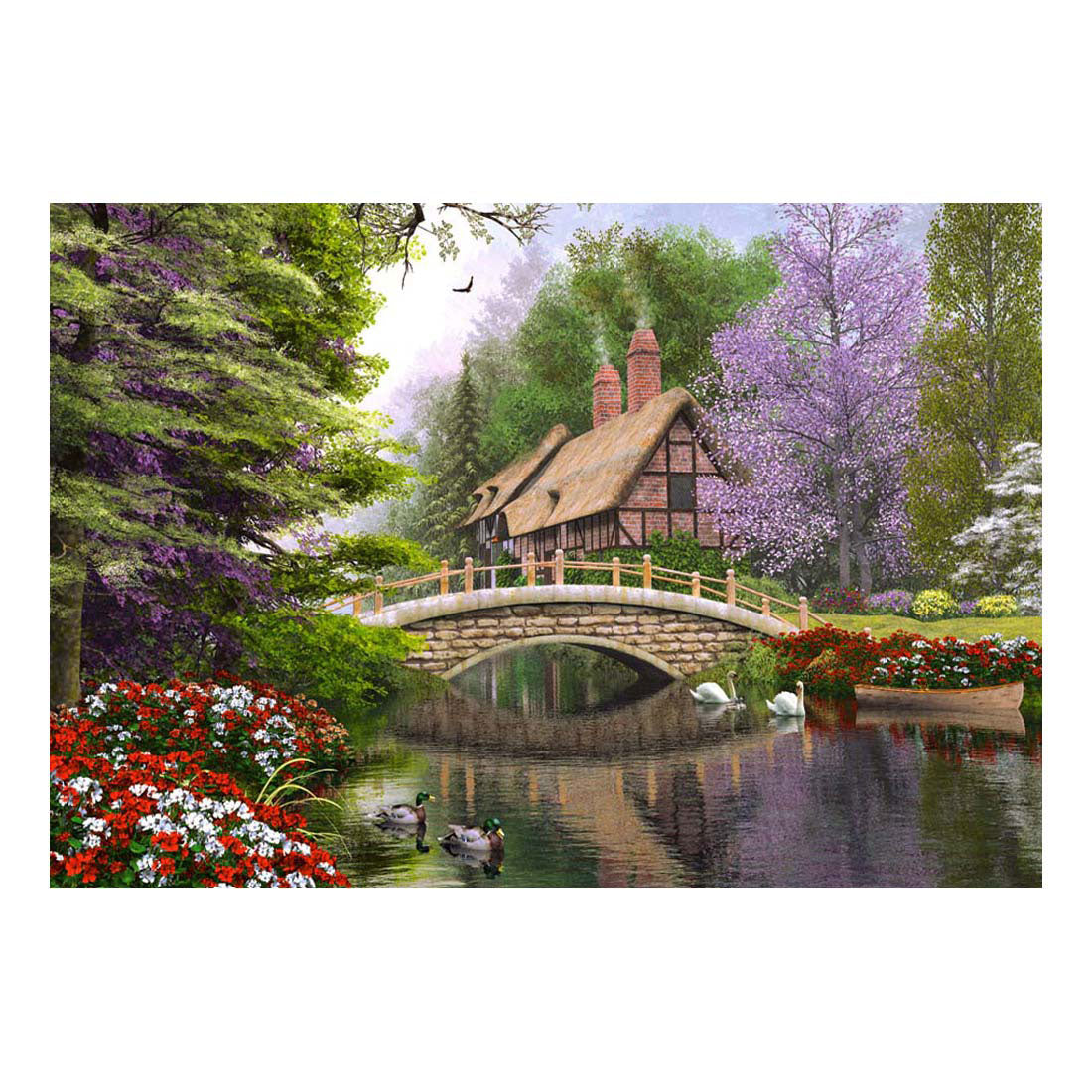 Selecta castorland puzzle chalet de rivière, 1000 pcs.