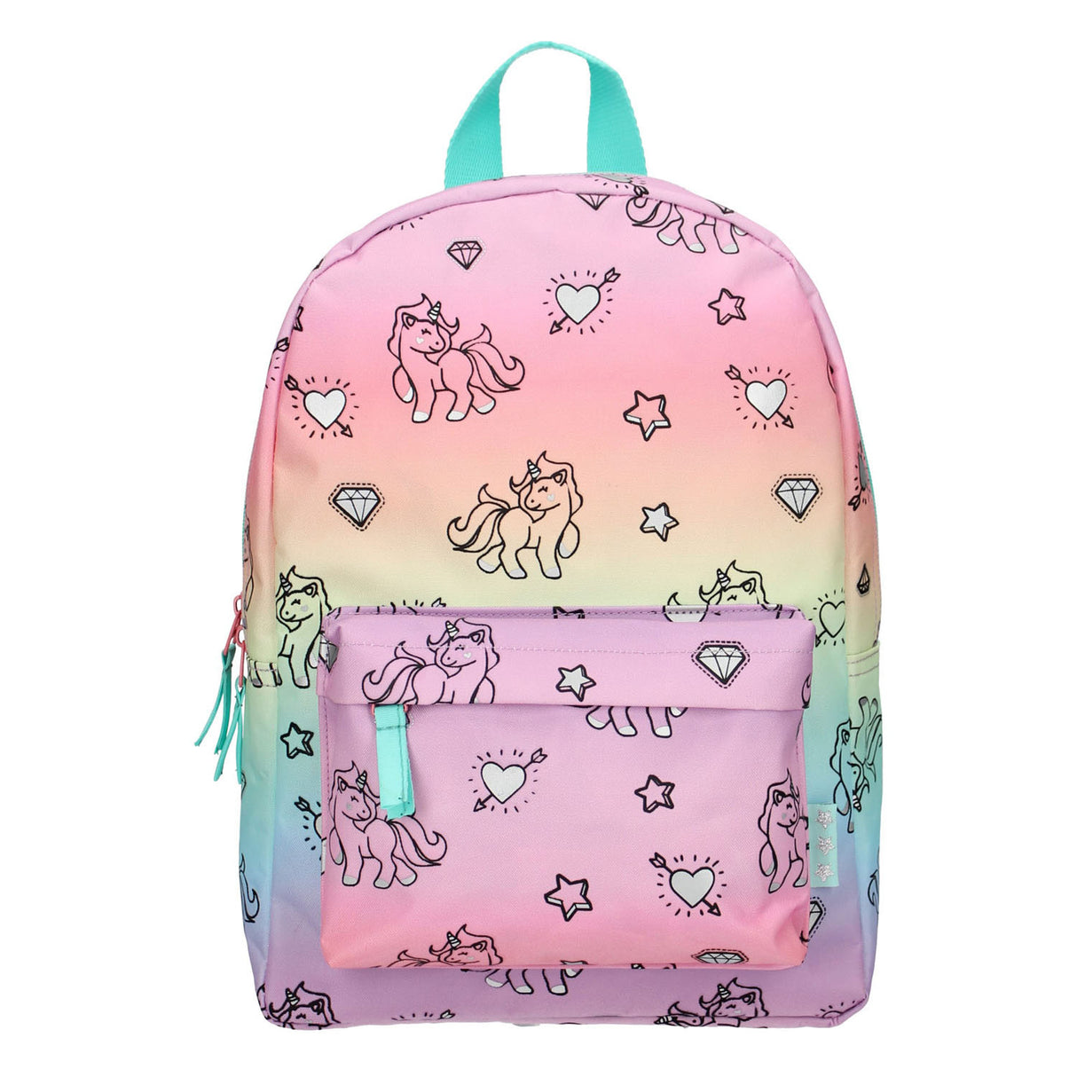 Milky kiss rainbow and unicorns backpack