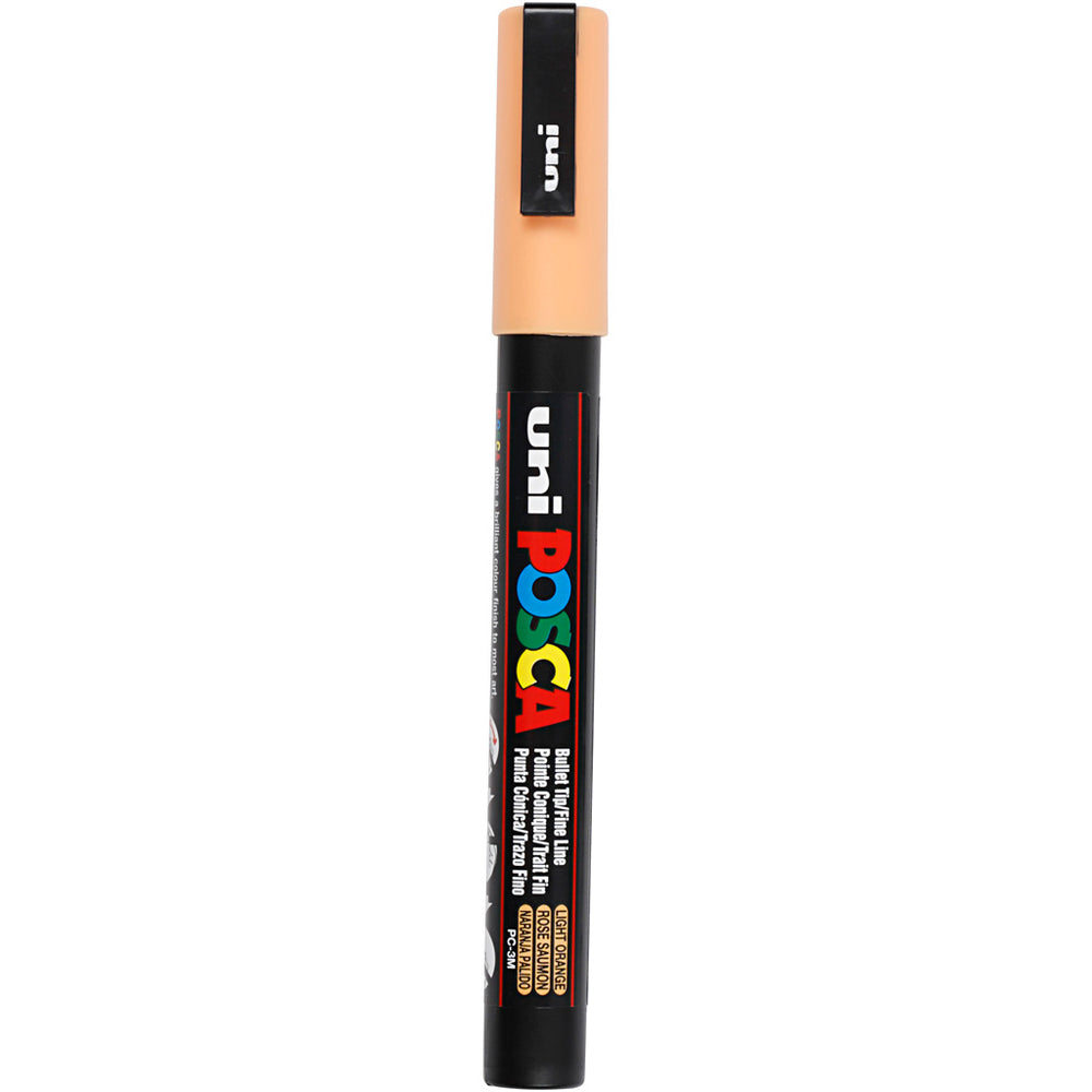 Uni-posca posca marker, size pc-3m, line width 0.9-1.3 mm, fine, pale orange, 1 piece