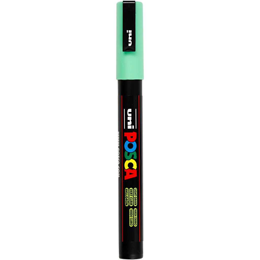 Uni-posca posca marker, size pc-3m, line width 0.9-1.3 mm, fine, light green, 1 piece