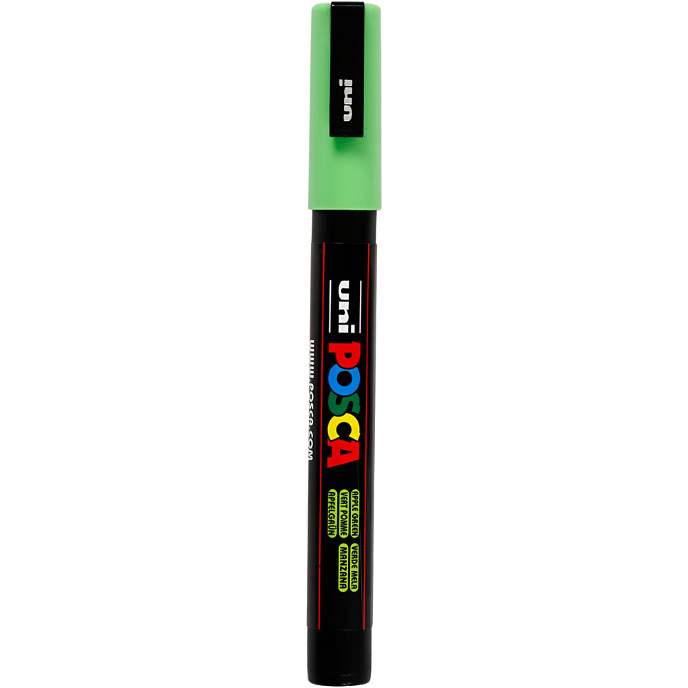 Uni-posca posca marker, size pc-3m, line width 0.9-1.3 mm, fine, apple green, 1 piece