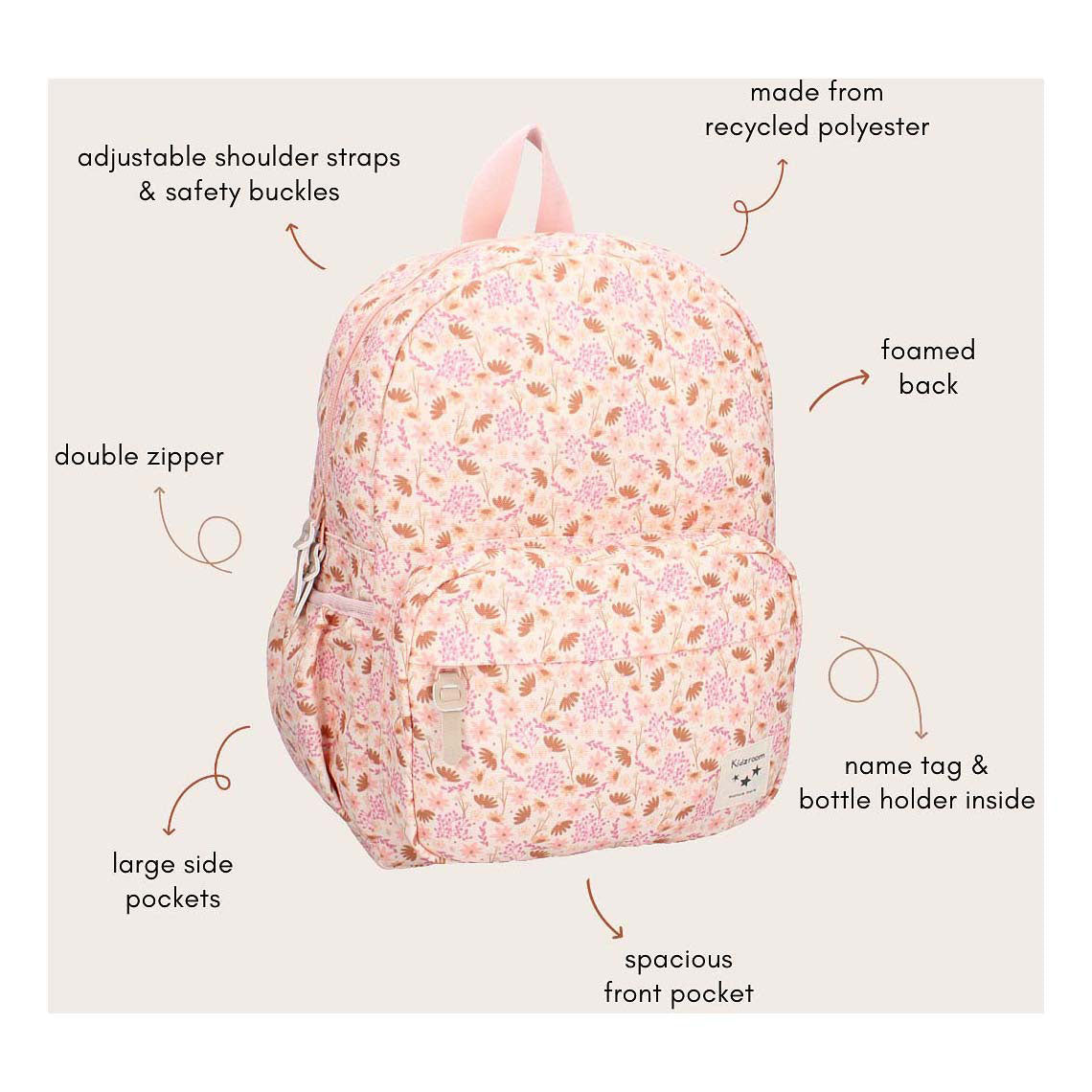 Kidzroom backpack Turin enchanted memories pink