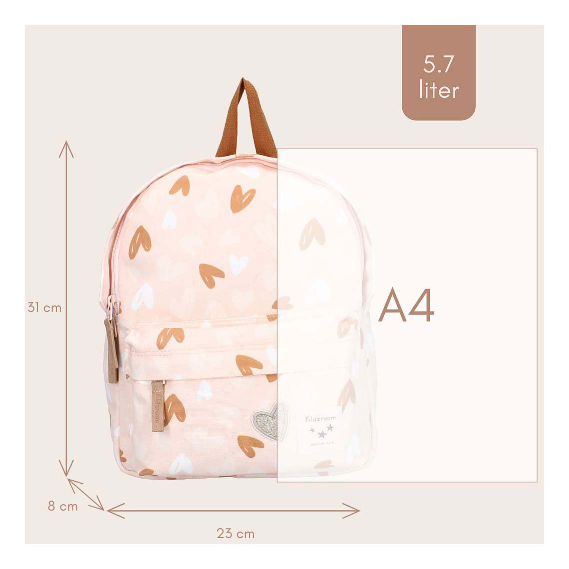 Zaino Kidzroom Parigi Loveing Days Hearts