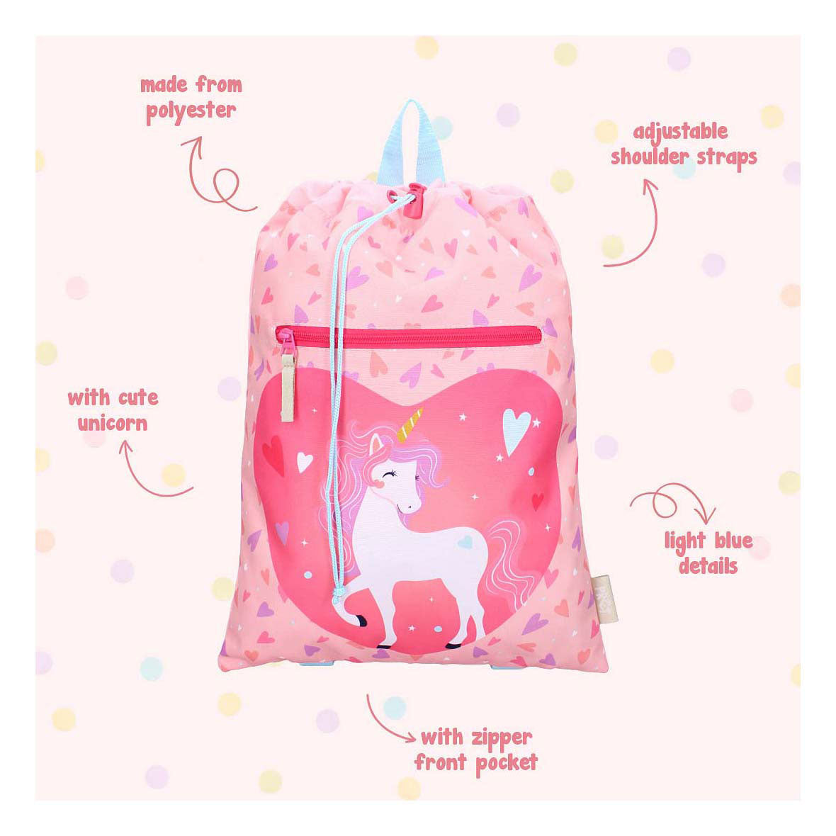 Vadobag Spaass Gym Bag Happy Go Lucky Eenhoorn