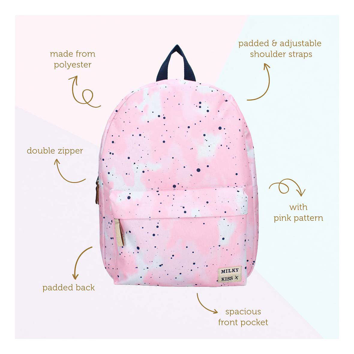 Mochila láctea mochila en negrita selección imprimir