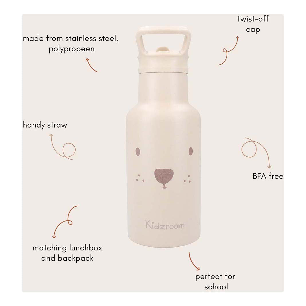 Garrafa para beber Kidzroom goles doces ursinho de pelúcia, 350ml