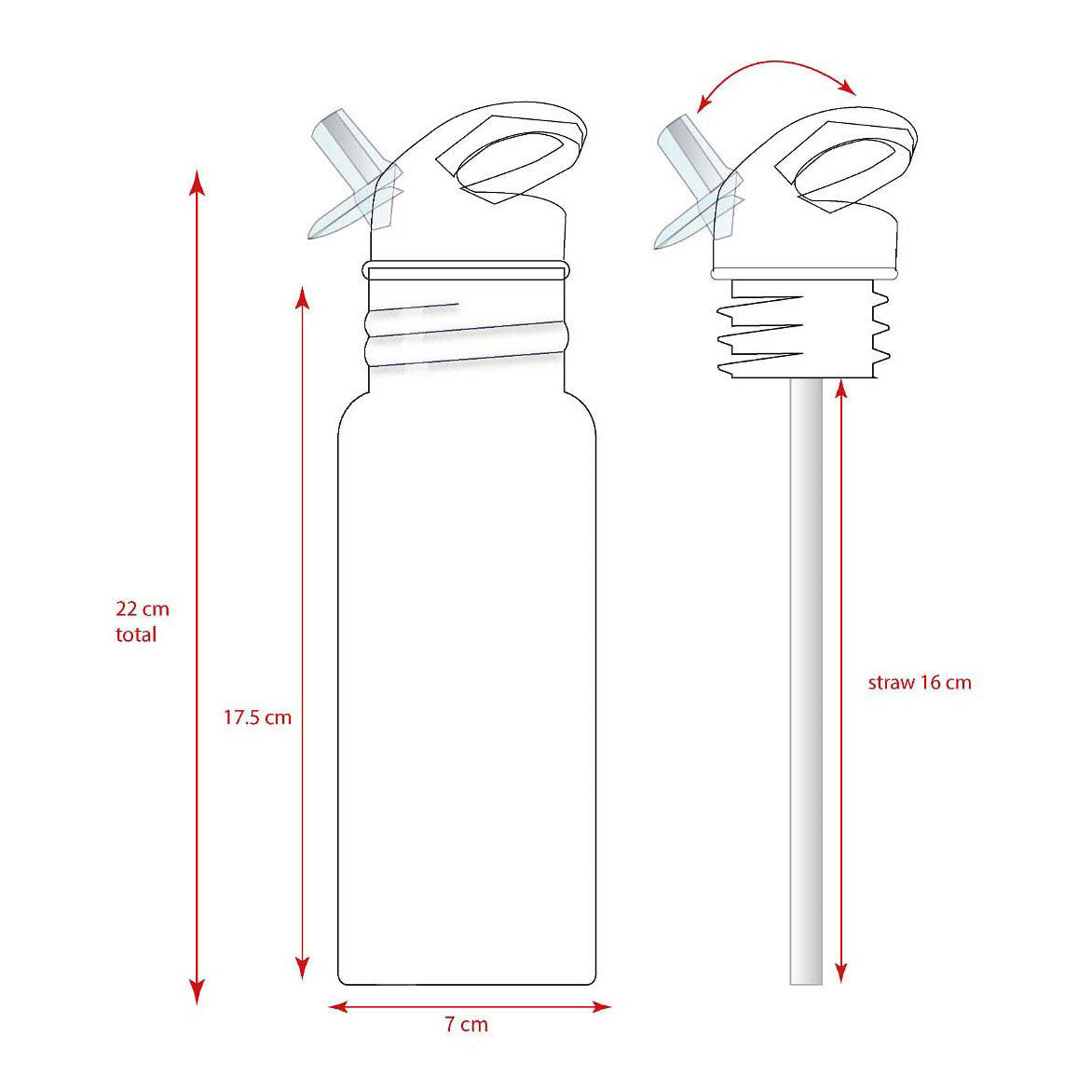 Vadobag drinkfles pret take a sip - 500ml