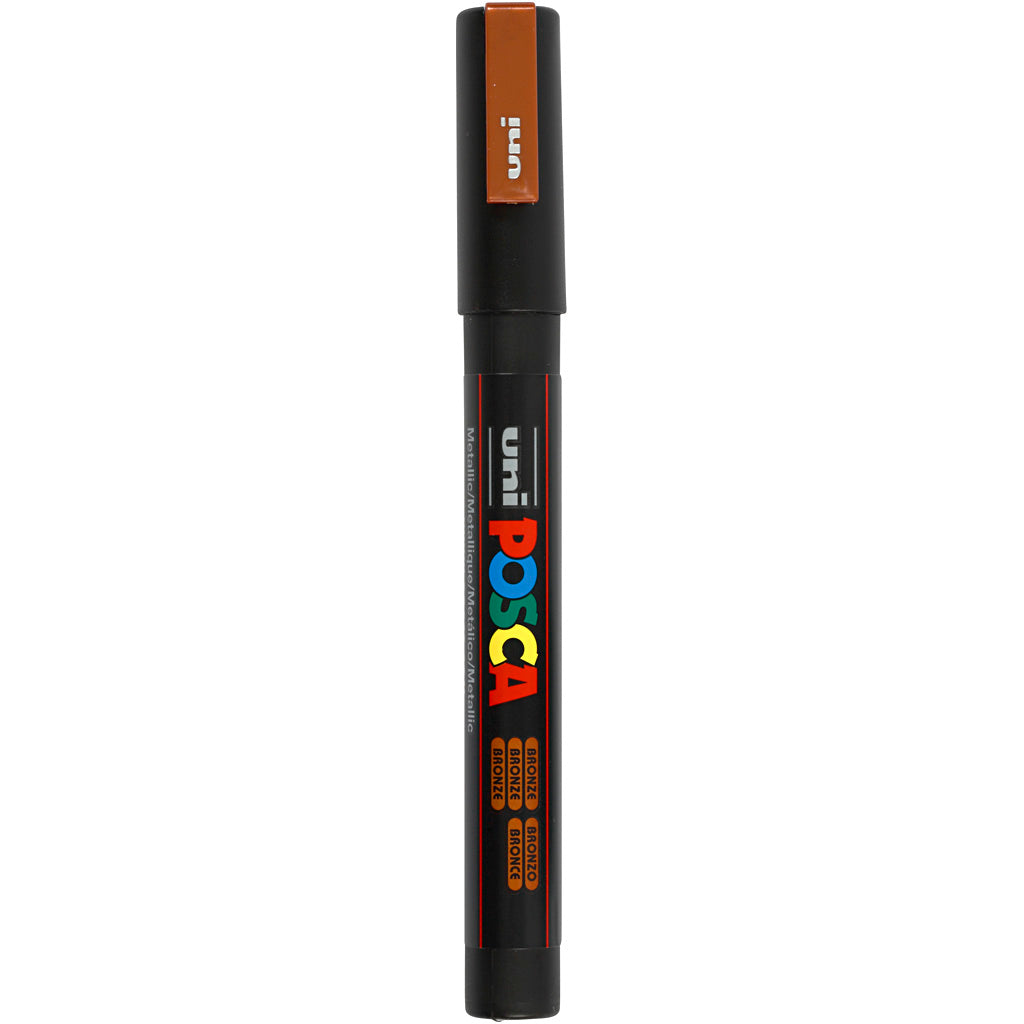 Uni-posca posca marker, size pc-3m, line width 0.9-1.3 mm, fine, bronze, 1 piece