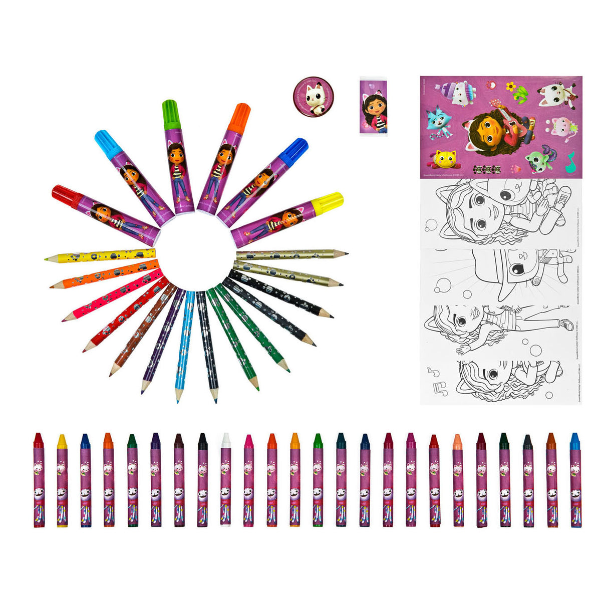 Gabby's Dollhouse Coloring Case, 51pcs.