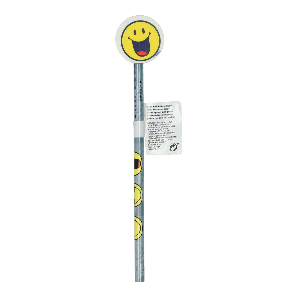 Undercover Bläistëft Smiley Gesiicht mat Eraser Topper, pro Stéck
